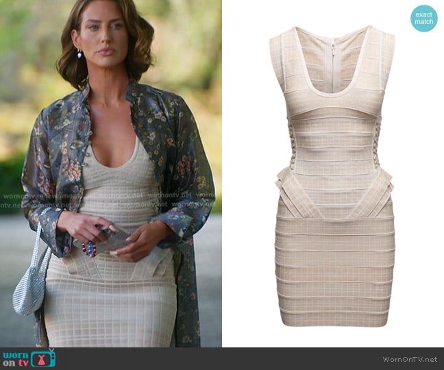 Herve Leger Sleeveless Bandage Dress worn by Polly Brindle (Polly Brindle) on Selling the OC