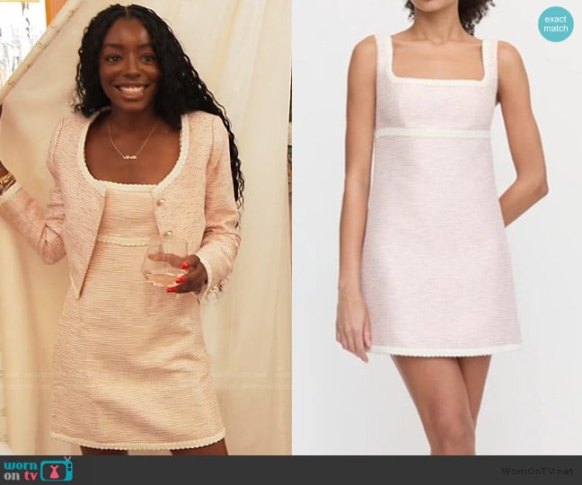 Hill House Home The Bennett Dress in Rose Tweed worn by Venita Aspen on Southern Charm