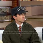 Joe Jonas’s green ribbed knit jacket on Good Morning America