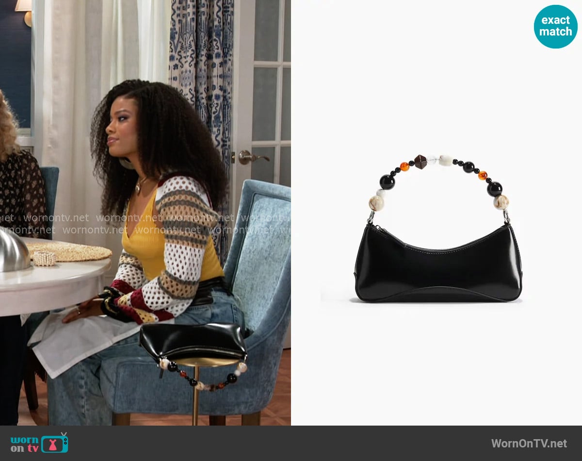 H&M Beaded-Strap Shoulder Bag worn by Eva Thomas (Ambyr Michelle) on Beyond the Gates