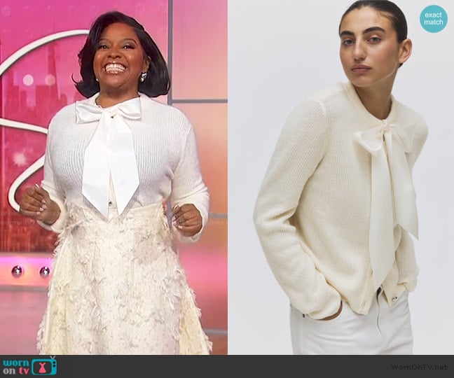 H&M Bow-Detail Cardigan worn by Sherri Shepherd on Sherri