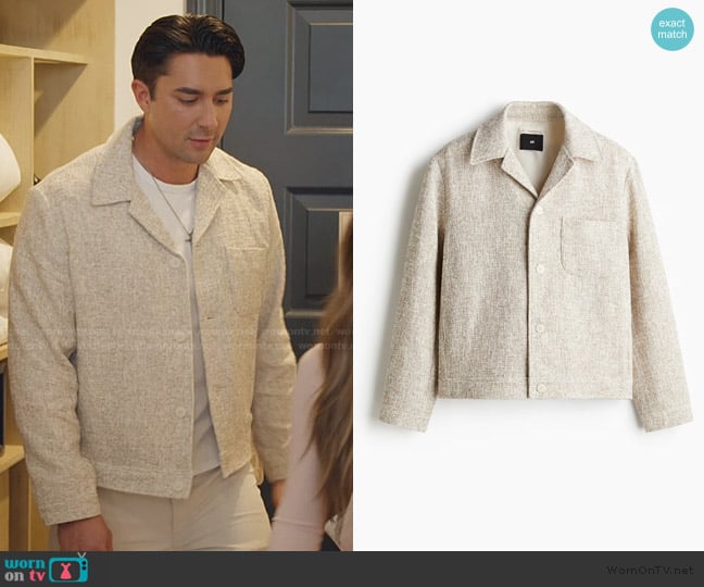 H&M Regular Fit Woven Jacket worn by Marciano Brunette on The Secret Lives of Mormon Wives