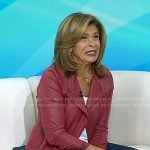 Hoda’s red leather jacket on Today