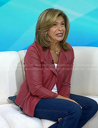 Hoda’s red leather jacket on Today