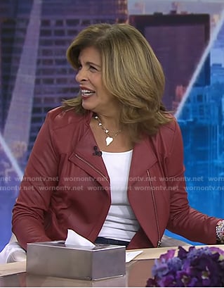 Hoda's red leather jacket on Today