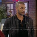 Holden’s black metallic bomber jacket on The Young and the Restless