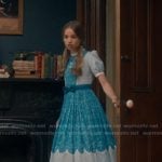 Holly’s colorblock suede boots on Stranger Things