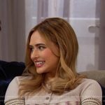 Holly’s embroidered henley top on Days of our Lives