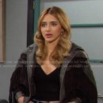Holly's black fringe jacket on Days of our Lives