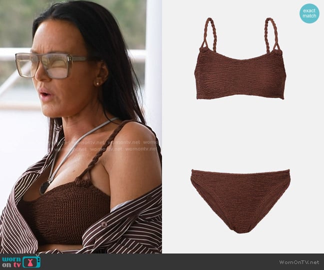 Hunza G Phoebe Bikini Set worn by Lisa Barlow on The Real Housewives of Salt Lake City