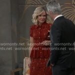 Ava’s red lace peplum dress on General Hospital