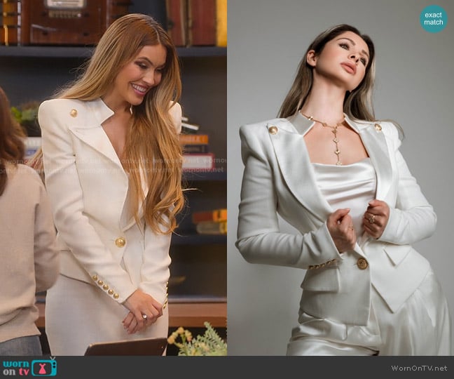 Incantevole Milano Silk Blazer worn by Chrishell Stause on Selling Sunset