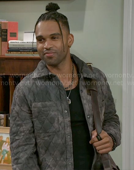 Izaiah’s quilted jacket on Beyond the Gates