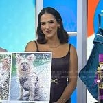 Janelle Cohen’s dark purple leather dress on Today