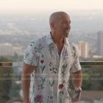 Jason’s white floral print shirt on Selling Sunset
