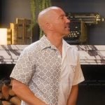 Jason’s mixed print shirt on Selling Sunset