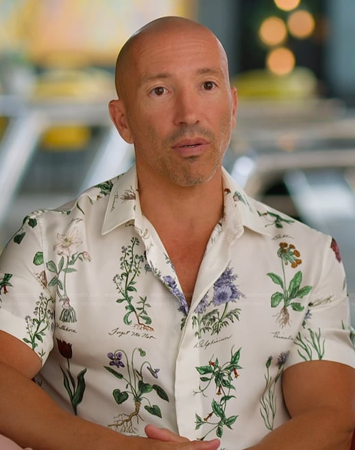 Jason's floral confessional shirt on Selling the OC