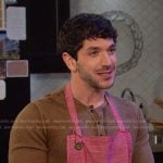 Javi’s brown henley shirt on Days of our Lives