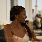 Jax’s water color print dress on Reasonable Doubt