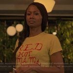 Jax’s yellow Red Hot Mama tee on Reasonable Doubt