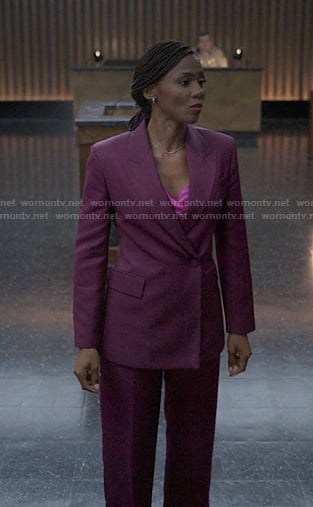 Jax's purple blazer and pants on Reasonable Doubt