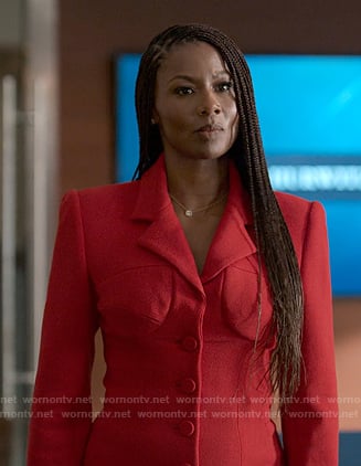 Jax's red blazer on Reasonable Doubt