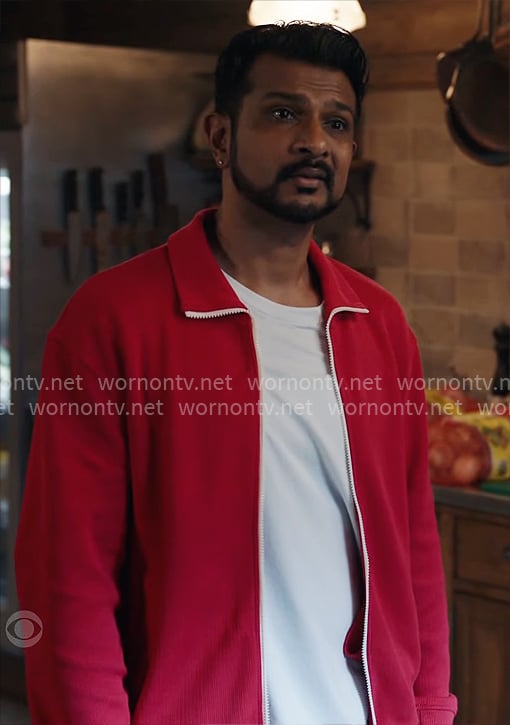 Jay’s red zip up sweatshirt on Ghosts