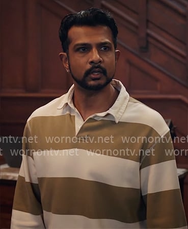 Jay's striped polo sweatshirt on Ghosts