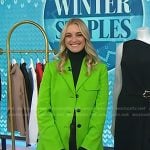 Jasmine Snow’s green blazer and black layered jeans on Today