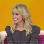 Jenn Lyon’s grey plaid mini dress on Today