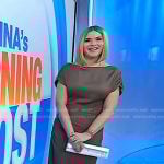 Jenna’s brown satin dress on Today