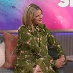 Jenna Bush’s green floral print top and skirt on The Kelly Clarkson Show