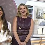 Jenna’s plum leather sleeveless top and skirt on Today