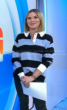 Jenna's blue stripe rugby shirt on Today