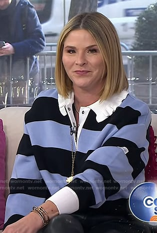 Jenna's blue stripe rugby shirt on Today