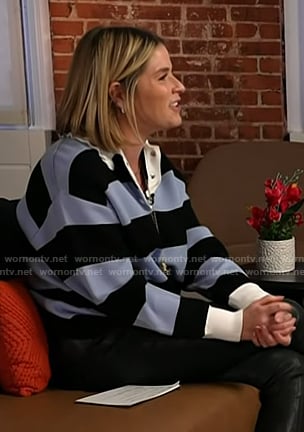 Jenna's blue stripe rugby shirt on Today