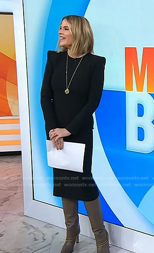 Jenna's grey chain boots on Today