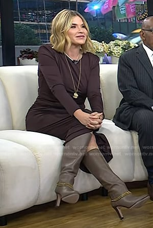 Jenna’s grey chain boots on Today