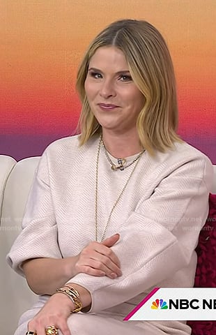 Jenna's ivory herringbone dress on Today