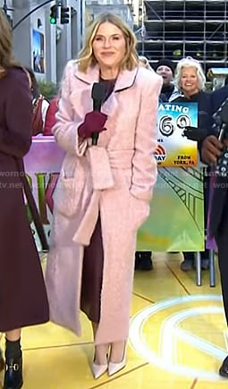 Jenna’s pink mohair wrap coat on Today