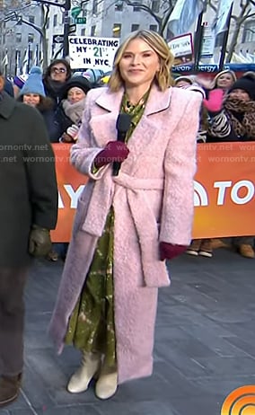 Jenna’s pink mohair wrap coat on Today