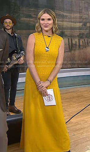 Jenna's yellow smocked maxi dress on Today