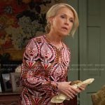 Jennifer’s pink printed dress on Days of our Lives