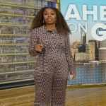 Somara Theodore's geometric print jumpsuit on Good Morning America