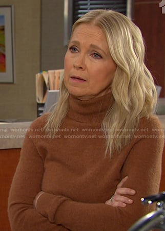 Jennifer's brown turtleneck sweater on Days of our Lives
