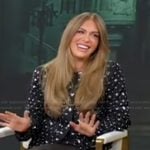 Jessi’s black embellished jacket and skirt on Good Morning America