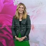 Jill’s green leather blazer and sequin skirt on Today