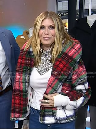 Jill’s plaid sherpa jacket on Today