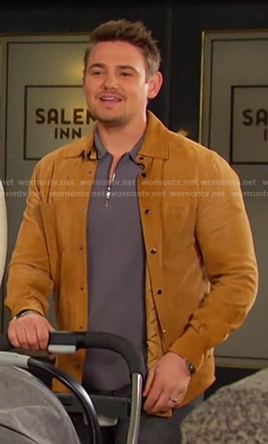 Johnny's came suede shirt jacket on Days of our Lives