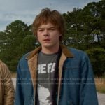 Jonathan’s grey The Fall print tee on Stranger Things